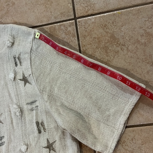 VTG Bread Staley Gretzinger Hand-painted Boxy Linen Blend Short Sleeve, Sz L - Picture 10 of 10